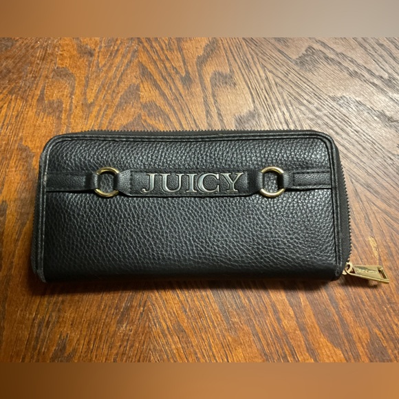 Juicy Couture Handbags - Juicy Couture Black Leather Keychain